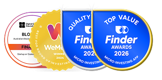 Bamboo award badges — Finder Quality Award 2026, Finder Top Value Award 2026, WeMoney Winner 2024, Digital & General Finalist